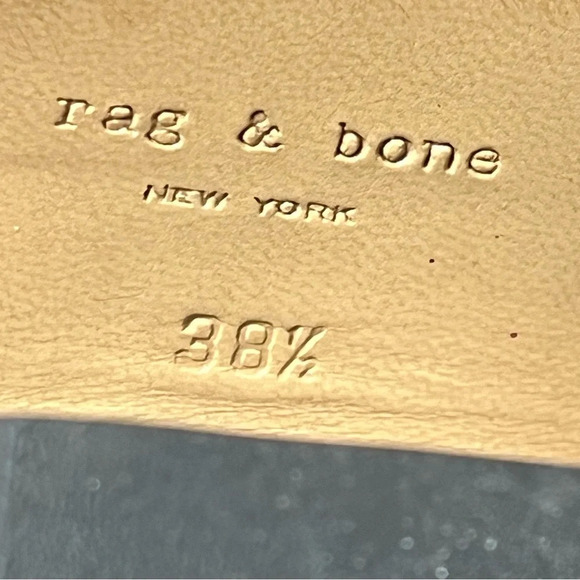 Rag & Bone Harrow Burgundy Leather Stud Harness Block‎ Heel Size 38 Taylor Swift - Picture 4 of 13